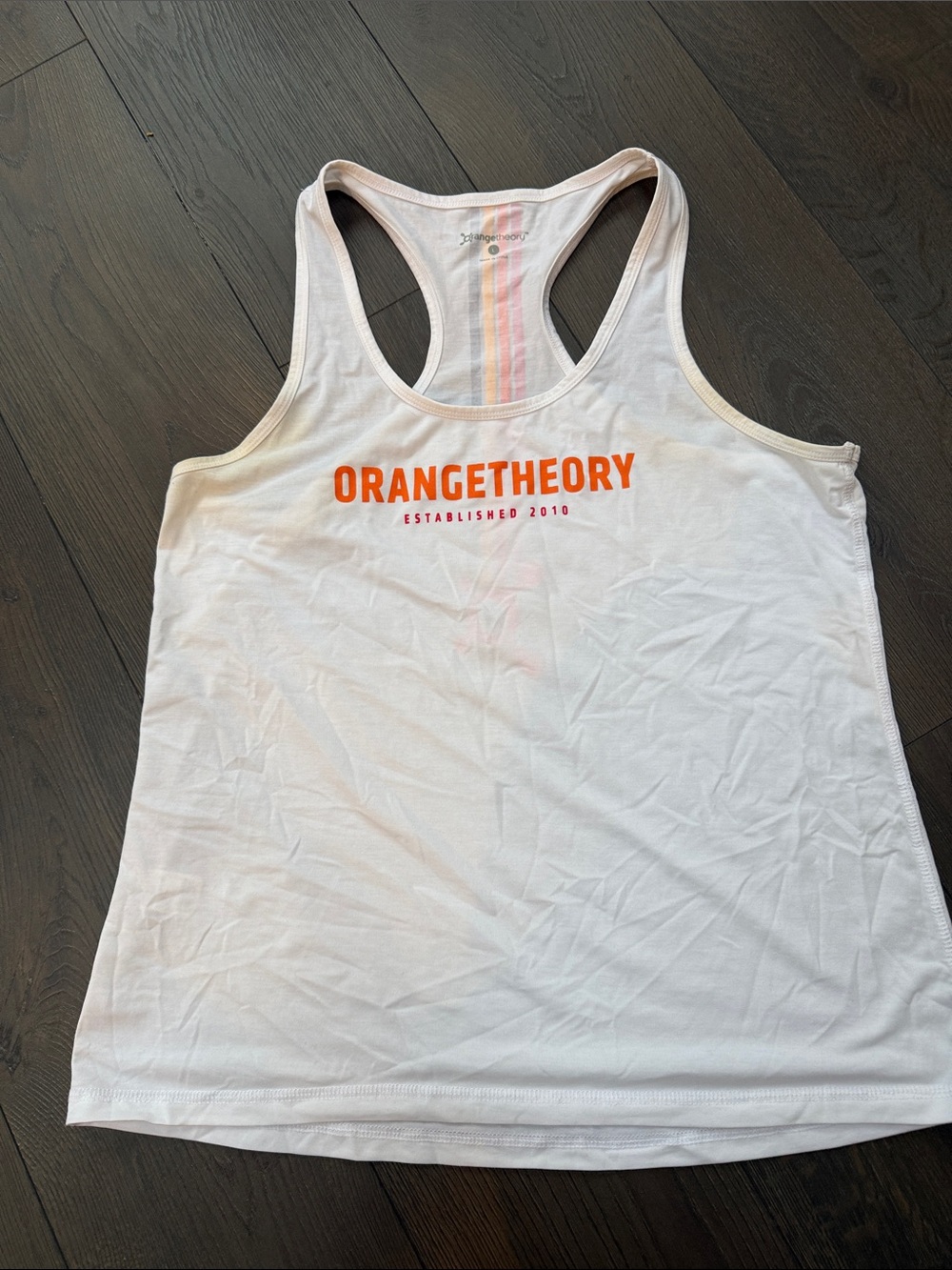 Orangetheory White Racerback Tank